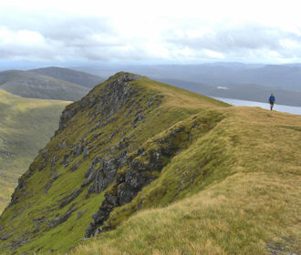 Approaching Sgurr nan Clach Geala's summit from the south-east