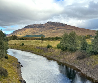 Binnein Shuas from the bridge over the River Spean