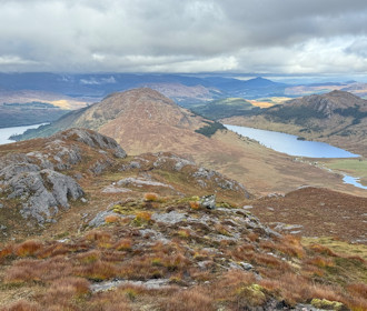 On the summit of Binnein Shuas, looking north-east to Binnein Shios