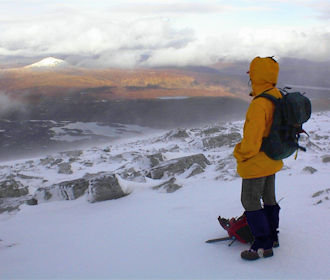 Nearing Ben More Assynt's summit, looking north