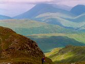 On the way up the Twisting Hill, looking to Ben Lui
