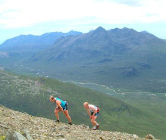 Nearing the summit on the Glamaig Hill Race Nearing the summit on the Glamaig Hill Race