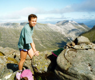 On Meall Dearg's summit many years ago !