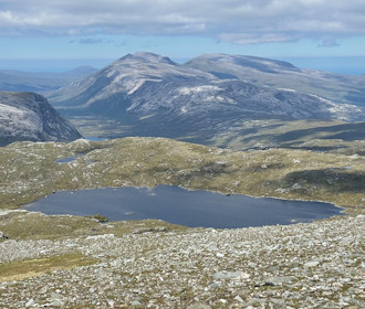Cranstackie and Beinn Spionnaidh from Sabhal Beag