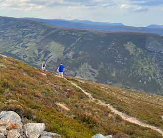 Descending the stalkers path on Càrn Chuinneag Descending the stalkers path on Càrn Chuinneag